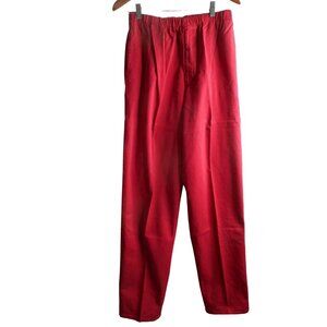 VTG Savane Original Outfitters Red Pant M/L elastic waist USA cotton chino pants